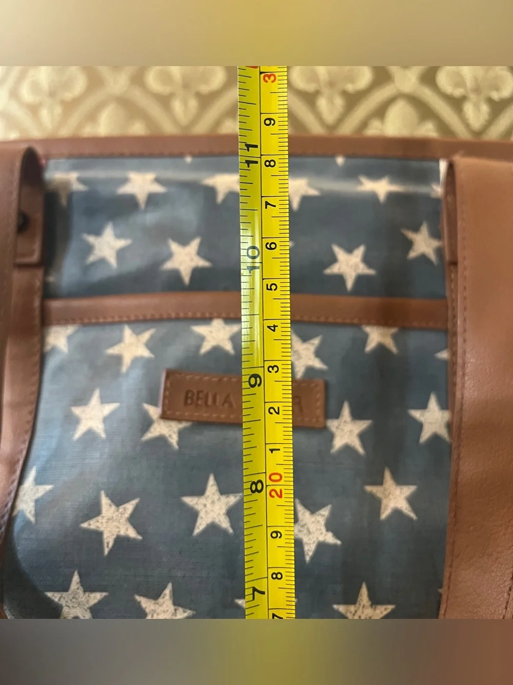 Bella Taylor Star & Chevron Tote Set in Blue, Red, White 3pc. Set NEW - Picture 8 of 12